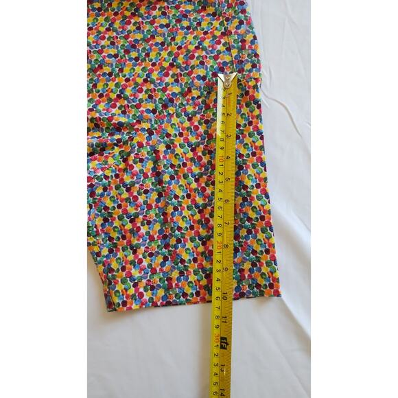 Cremieux Premium Denim Shirt XL Yellow Maroon Printed Stretch  Button-Up Sz L - Picture 10 of 11